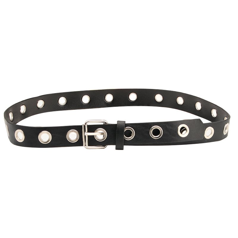 Factory Sale Customized Women's Men's Unisex Fashion Rivet Western Belt Punk Metal Buckles ladies waist belt