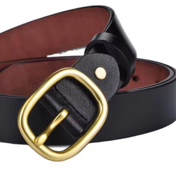 Hot Selling Ladies Leather Belt on E-commerce Platform Simple Fashion Business & Youth Ins Genuine Leather