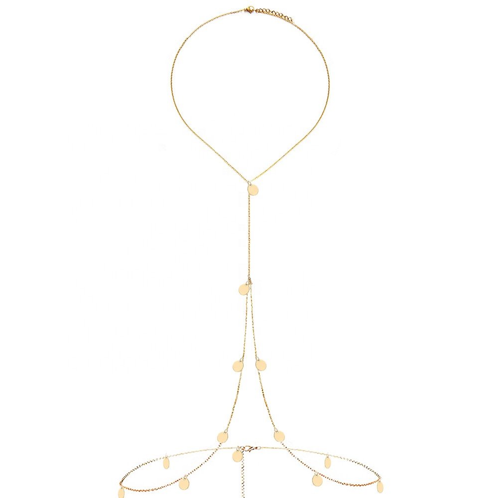 Thin Long Bra Chain Pvd 18k Gold Stainless Steel Waterproof Lady Sexy Belt Belly Waist Chain Fashion Jewelry Body Chain