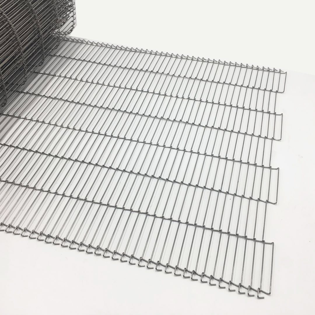 Stainless Steel 304/ Mild Steel/ SS201 Conveyor Belt Adjustable Speed Chain Link Belt Fire Heat Resistant Beverage Food