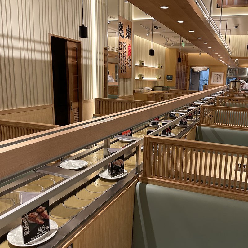 Factory selling Sushi Robot Train Conveyor Belt System Sushi Bar Running Machine/Sushi Conveyor System For Restaurant