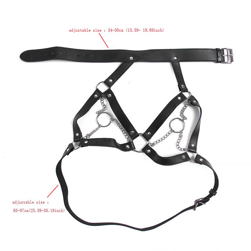 Wholesale BDSM Strap for Adult Sex Game Bondage Bra Fetish Gothic Sexy O-Rings Women Chest Harness Chain Belt Sex Toy