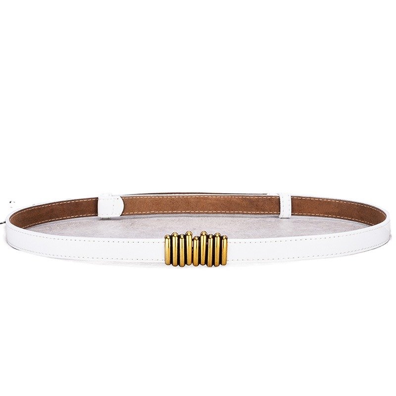 wholesale retro Genuine Leather belt thin waist belt chain Oemtailors adjust dress belt for women