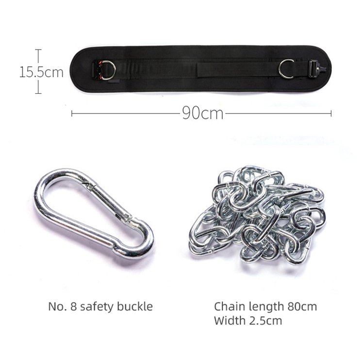ZHOYA SPORT Thick Neoprene Weight Lifting With Chain Dipping Belt For Pull Up Chin Up Barbell Fitness Bodybuilding Gym Belt
