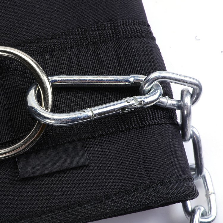 ZHOYA SPORT Thick Neoprene Weight Lifting With Chain Dipping Belt For Pull Up Chin Up Barbell Fitness Bodybuilding Gym Belt