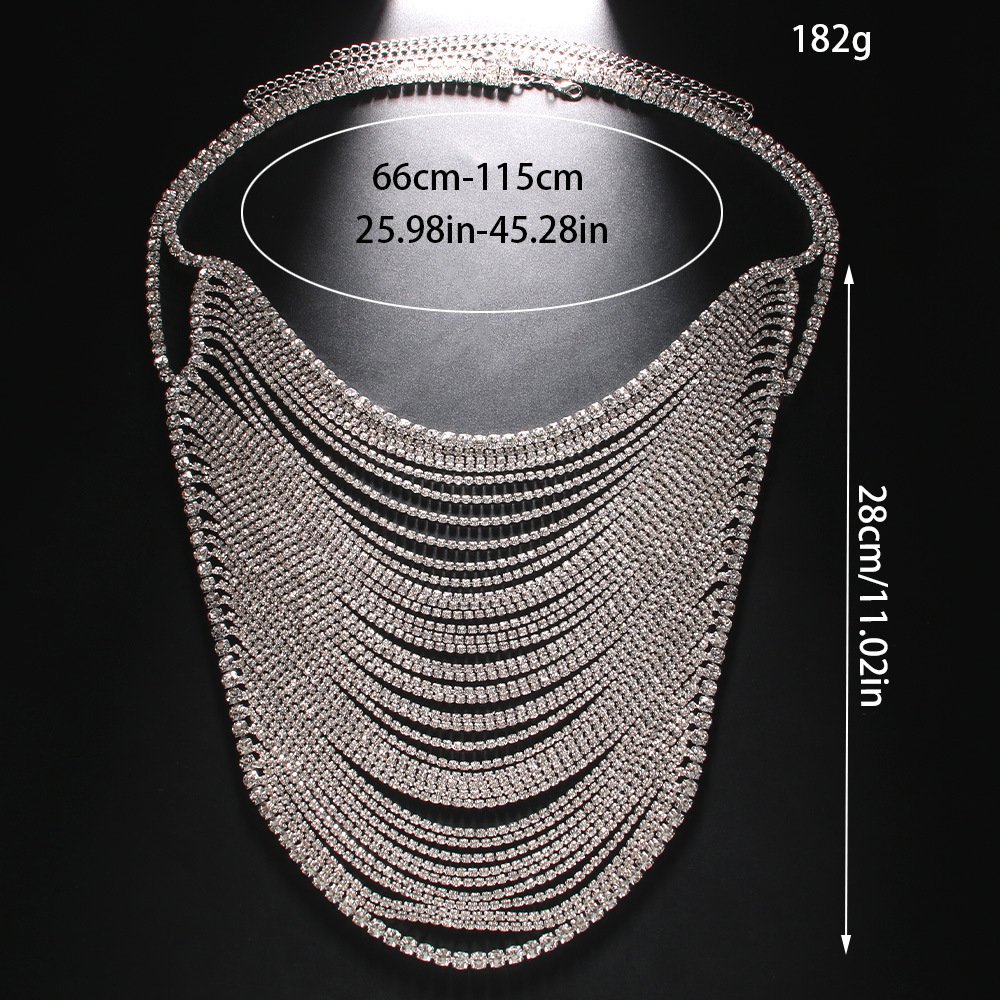 Nightclub Bikini Belt Belly Chain Multi Layer Rhinestone Heart Waist Chain Body Jewelry