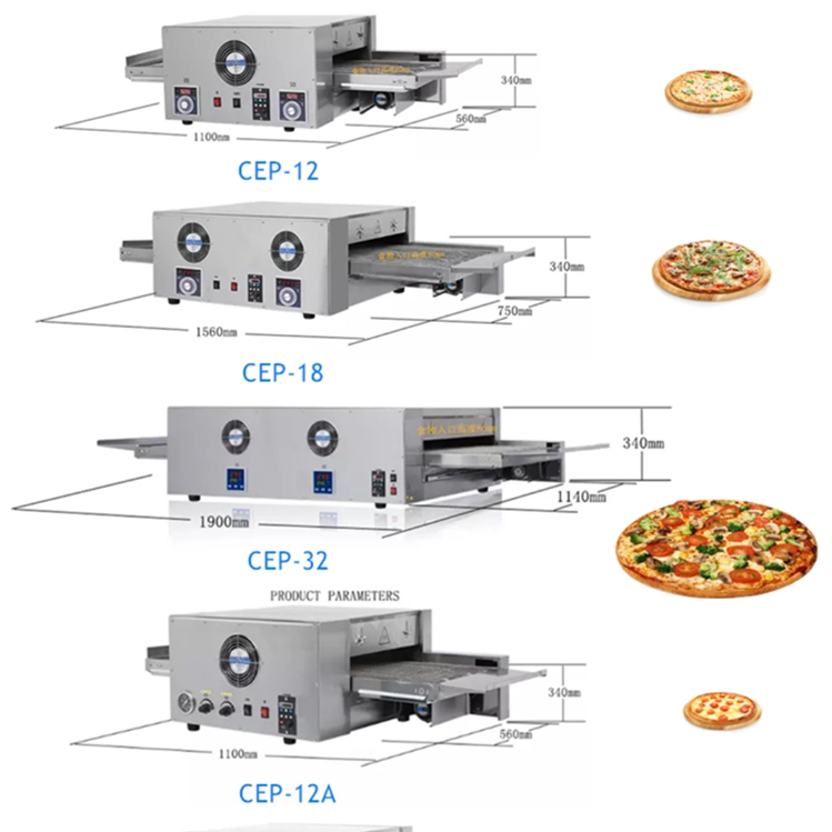 Commercial industrial bakery gas used conveyor belt pizza oven chain bakery equipment china guangzhou hamburger bread belt ovens