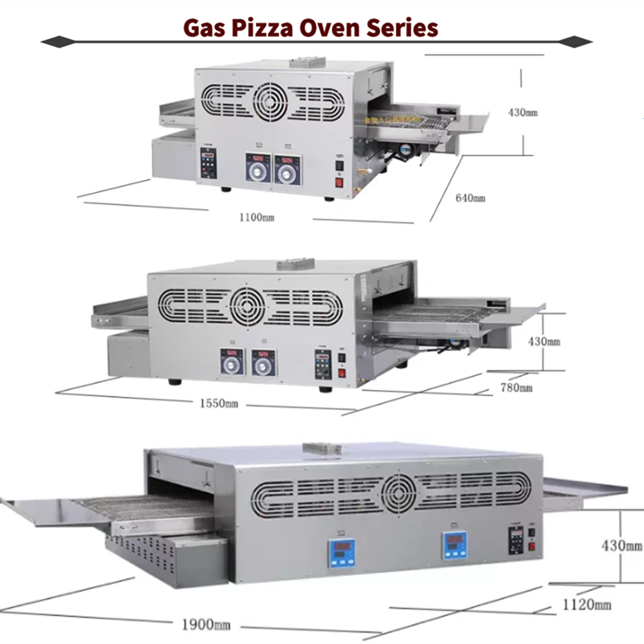 Commercial industrial bakery gas used conveyor belt pizza oven chain bakery equipment china guangzhou hamburger bread belt ovens