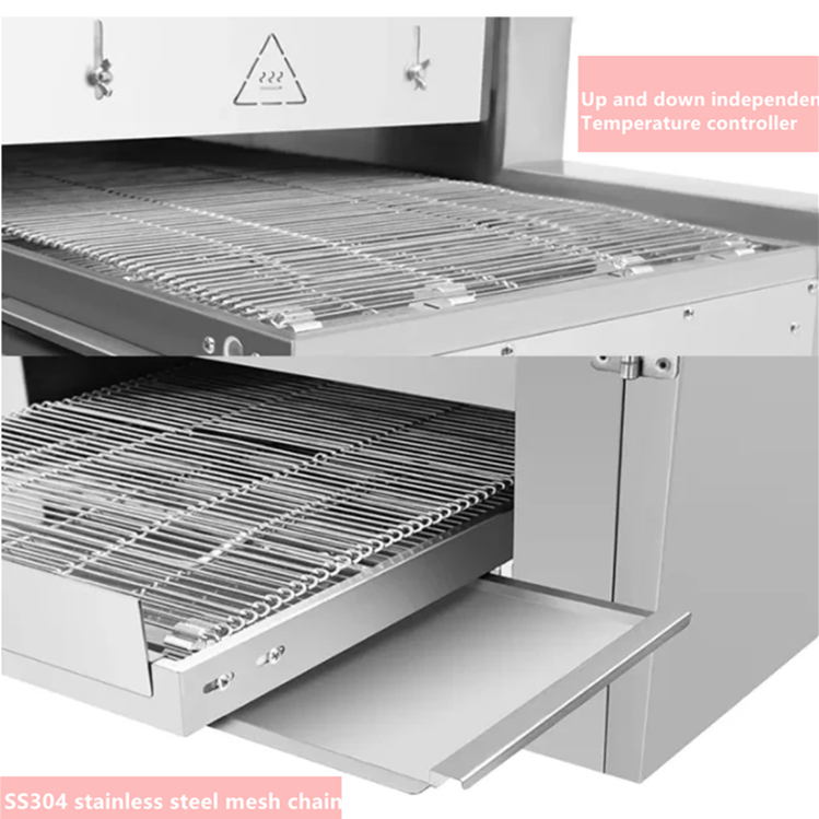 Commercial industrial bakery gas used conveyor belt pizza oven chain bakery equipment china guangzhou hamburger bread belt ovens