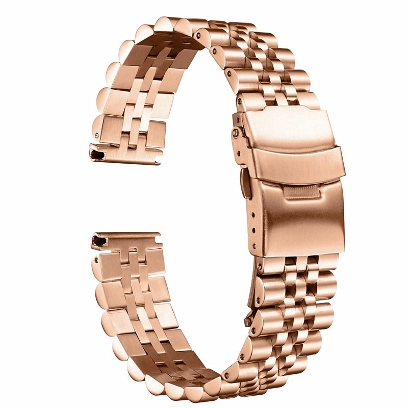 Wholesale Security Double Deployment Buckle Watch Band Belt 18/19/20/21/22/24/26/28/30mm Stainless Steel Watch Strap Custom Logo