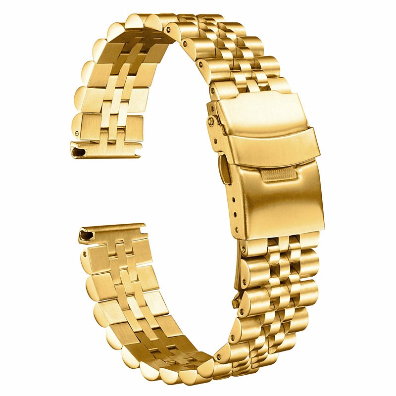 Wholesale Security Double Deployment Buckle Watch Band Belt 18/19/20/21/22/24/26/28/30mm Stainless Steel Watch Strap Custom Logo