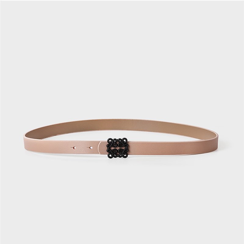 Chic Luxury Brand Leather Belt Square Pin Buckle Waistband Vintage Female Belt For Jeans Pants