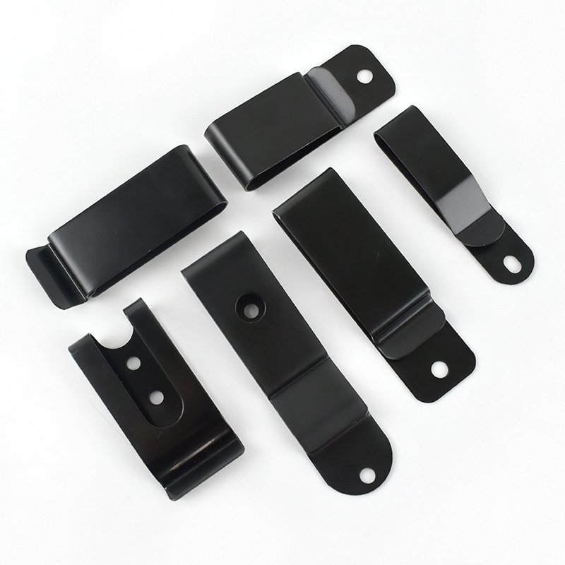 Meetee BF219 Black Alloy Spring Buckle Wallet Key Hook Diy Waist Screw Clip Belt Holster Sheath Clip