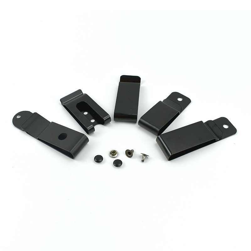 Meetee BF219 Black Alloy Spring Buckle Wallet Key Hook Diy Waist Screw Clip Belt Holster Sheath Clip
