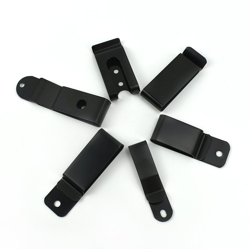 Meetee BF219 Black Alloy Spring Buckle Wallet Key Hook Diy Waist Screw Clip Belt Holster Sheath Clip