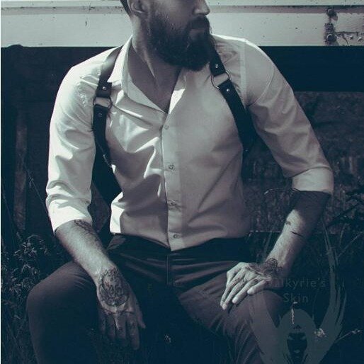 adjustable gay body black leather chest harness men body harness sexy leather harness
