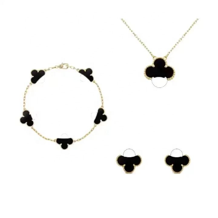 Wholesale 1:1 high-quality ladies' high-end jewelry Vn three leaf necklace, agate mother of pearl necklace wholesale