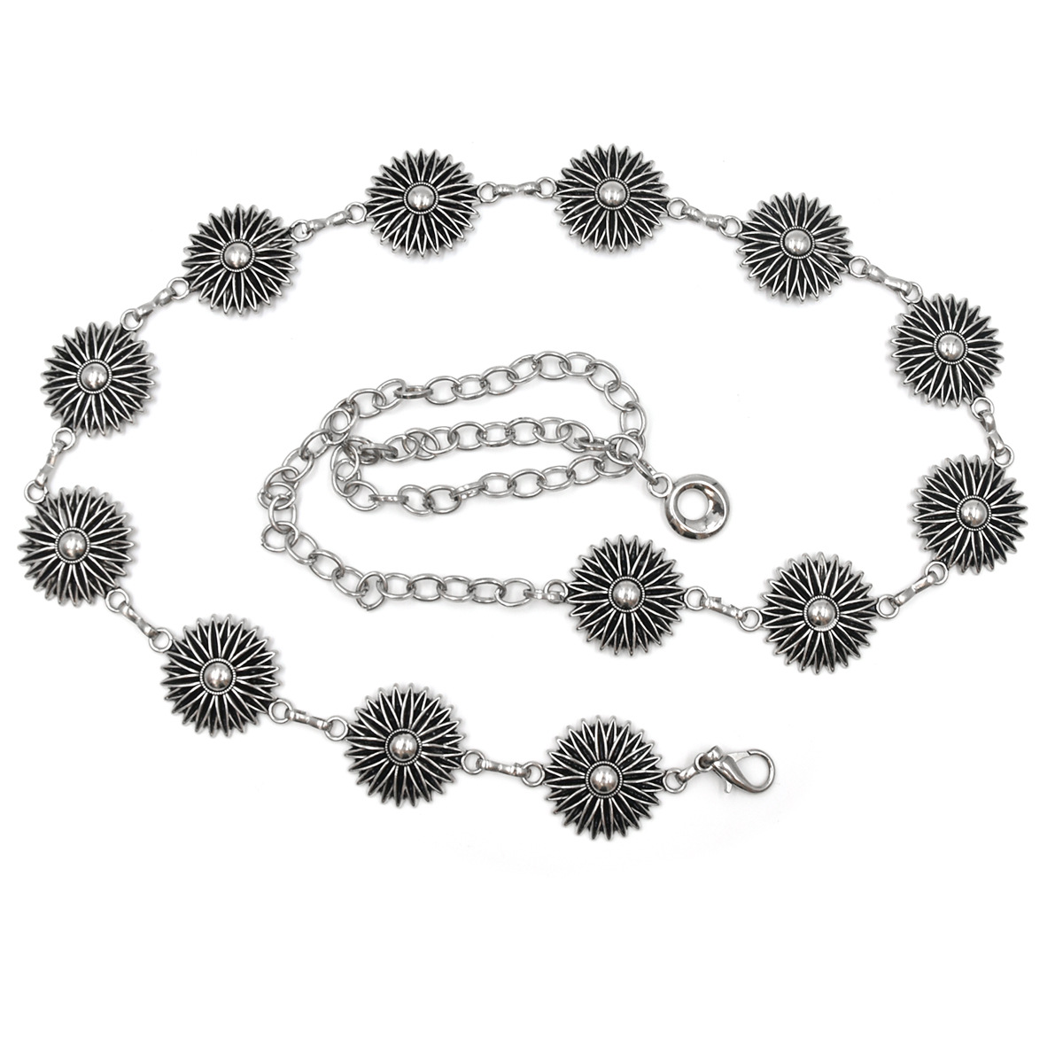 Ladies adjustable Metal Waist Chain Belt for Women and Jeans-Waist Links Chain Belts