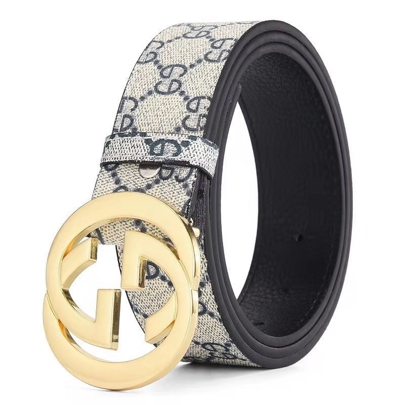Luxury Men's Genuine Cow Hide Leather Belt with Gold Alloy Buckle Business Dress & Jeans Accessory