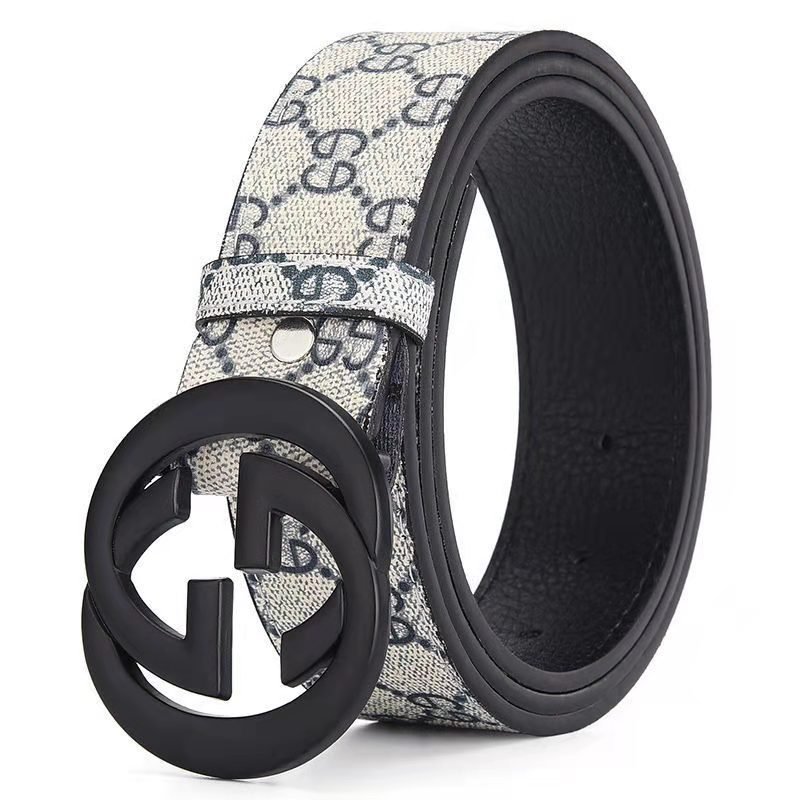 Luxury Men's Genuine Cow Hide Leather Belt with Gold Alloy Buckle Business Dress & Jeans Accessory