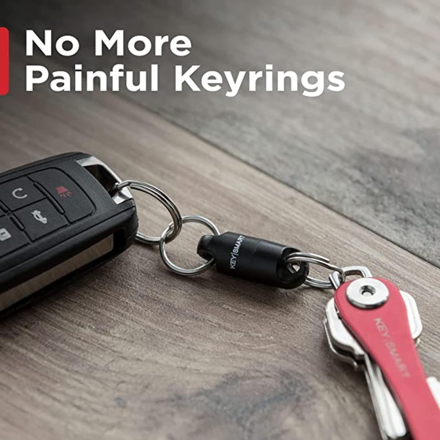 Magnetic Quick Release Keychain - Key Chain Ring Holder for Bag, Purse, Belt & Car - Detachable Keyring