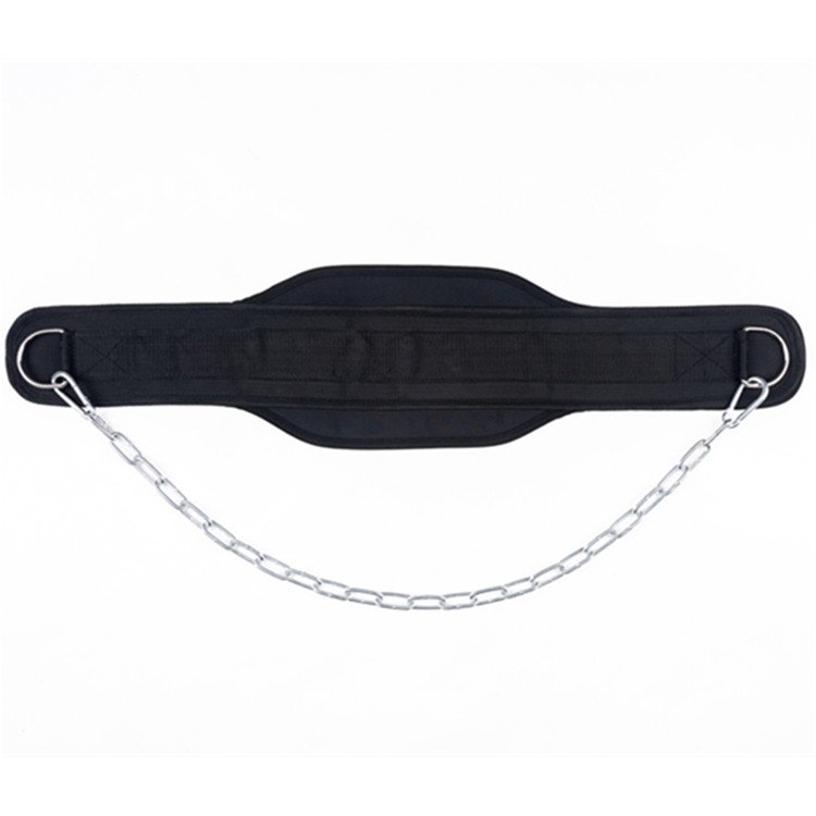 Dip Belt With Chain For Weightlifting Gym Lifting Weight Belt with Chain for Pull Ups Heavy Duty Steel Chain Workout Belt