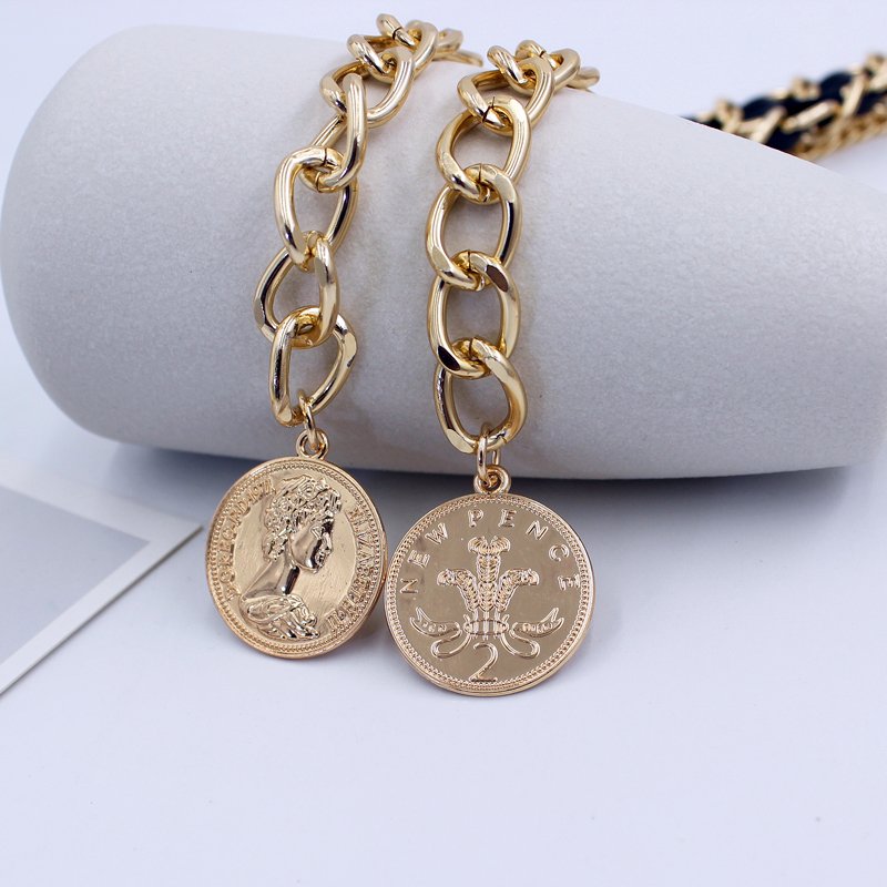 Vintage Ladies Fashion Accessories Luxury Designer High Quality Gold Silver Metal Pu Chain Waist Belts for Women