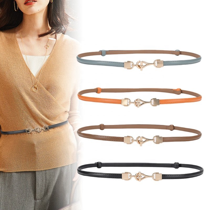 Ladies belt fashion simple thin chain belt dress skirt sweater decoration woman belt