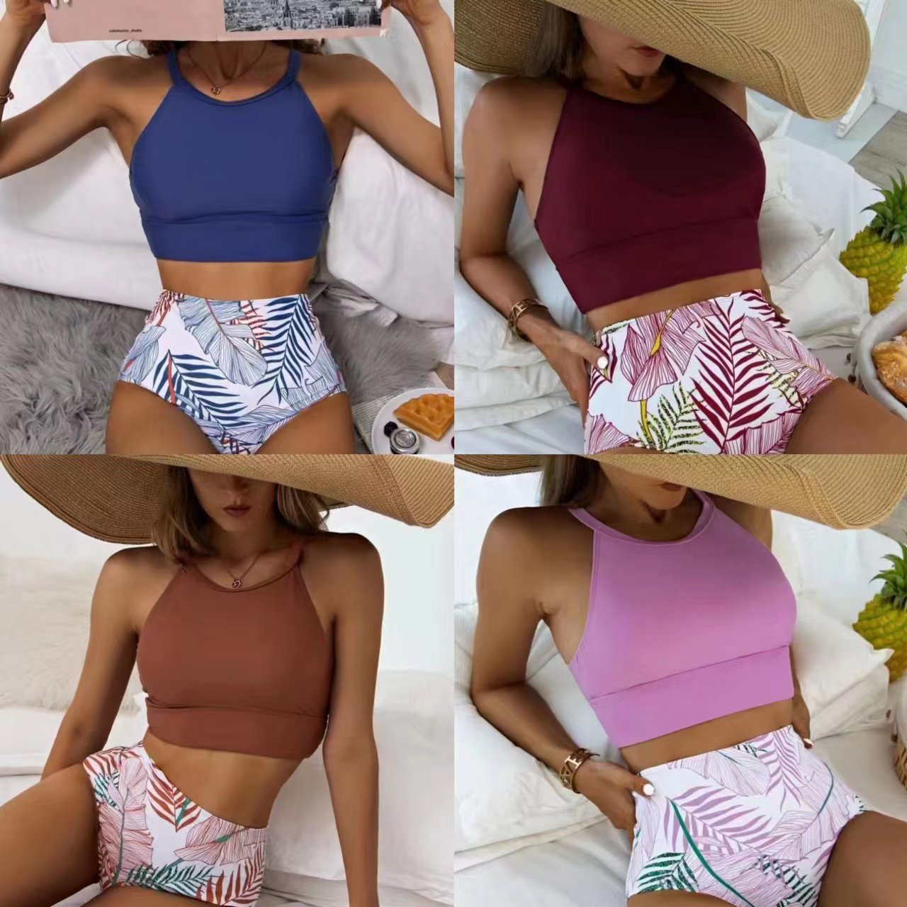 Custom Private Label Swimsuit Shiny Fabric Bathing Suits Sexy Bikinis Woman Swimwear