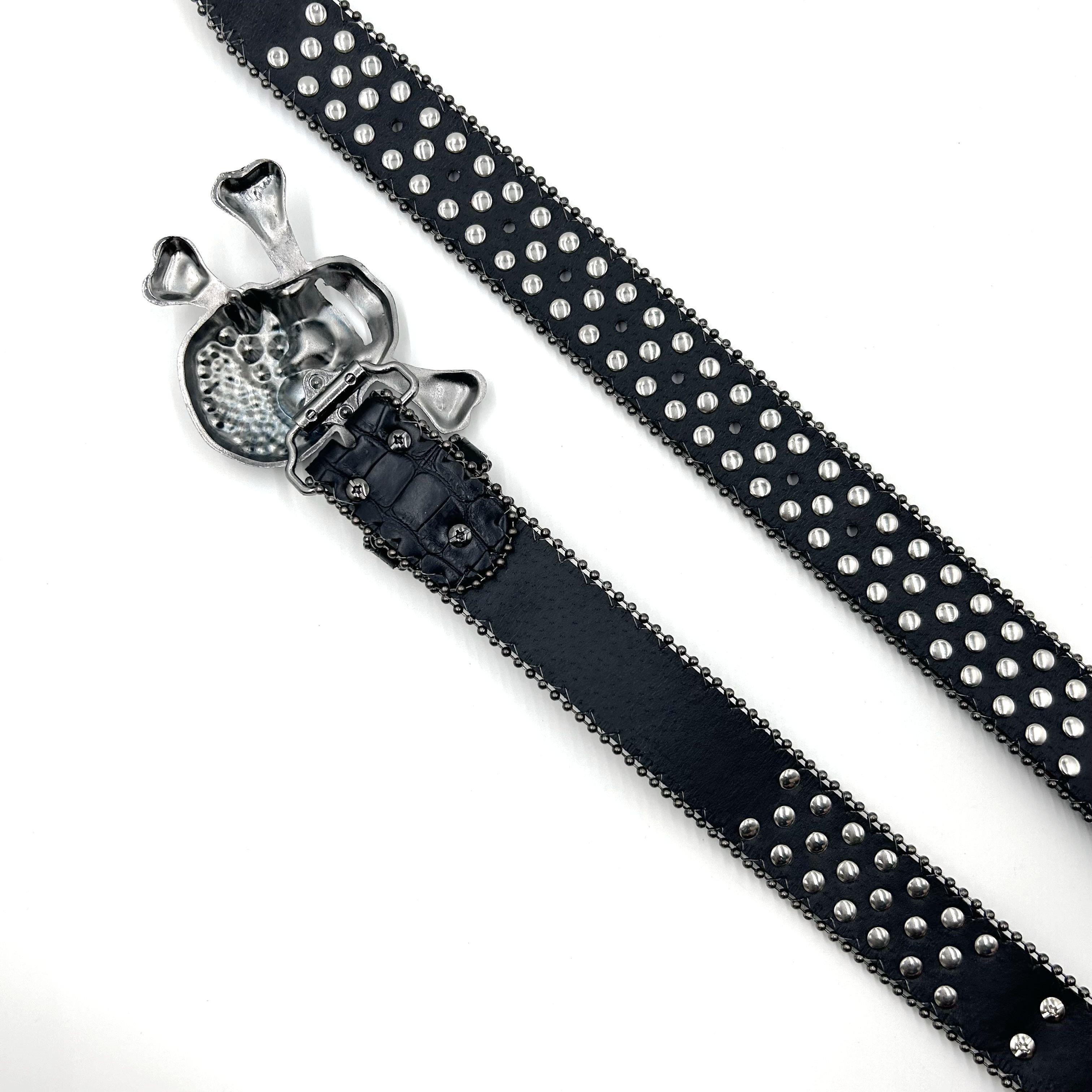removable Western crystal alloy skull buckle diamond Rhinestone studded PU wide shiny fancy leather strap belt