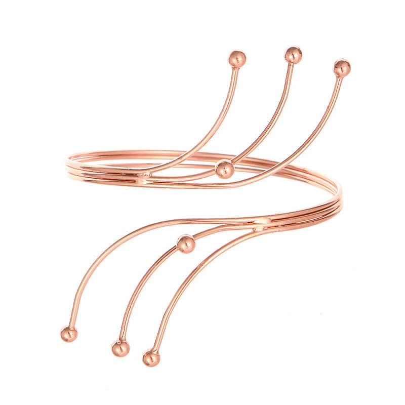 fashion multi-layer sun female male metal open bracelet arm belt For Women
