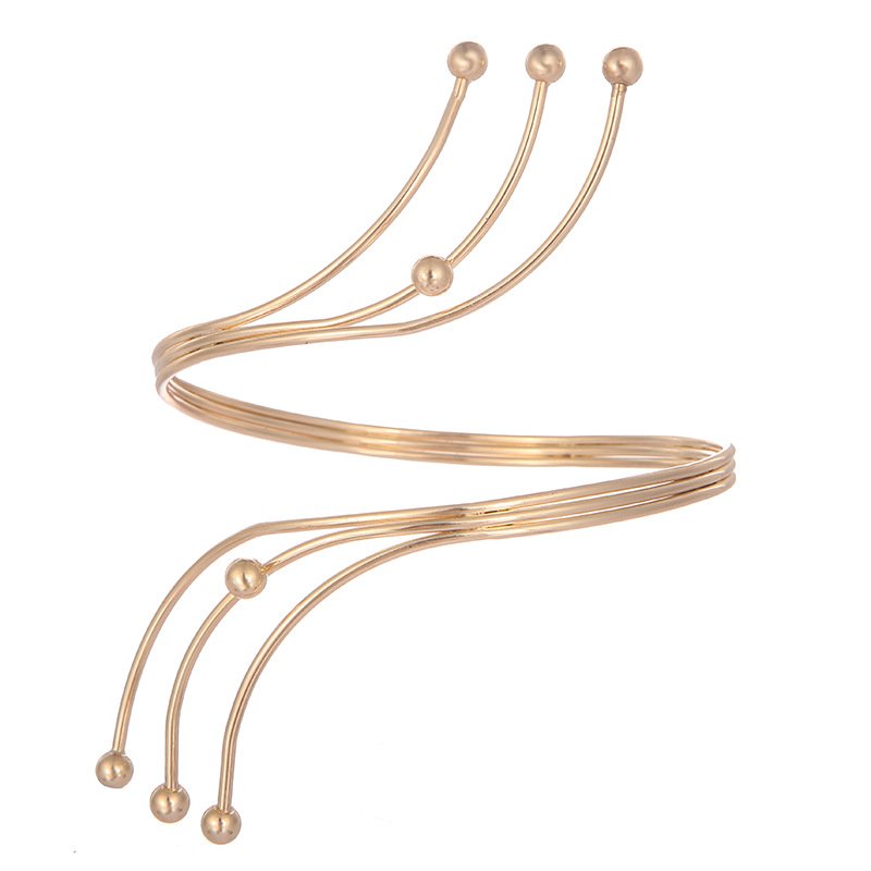 fashion multi-layer sun female male metal open bracelet arm belt For Women