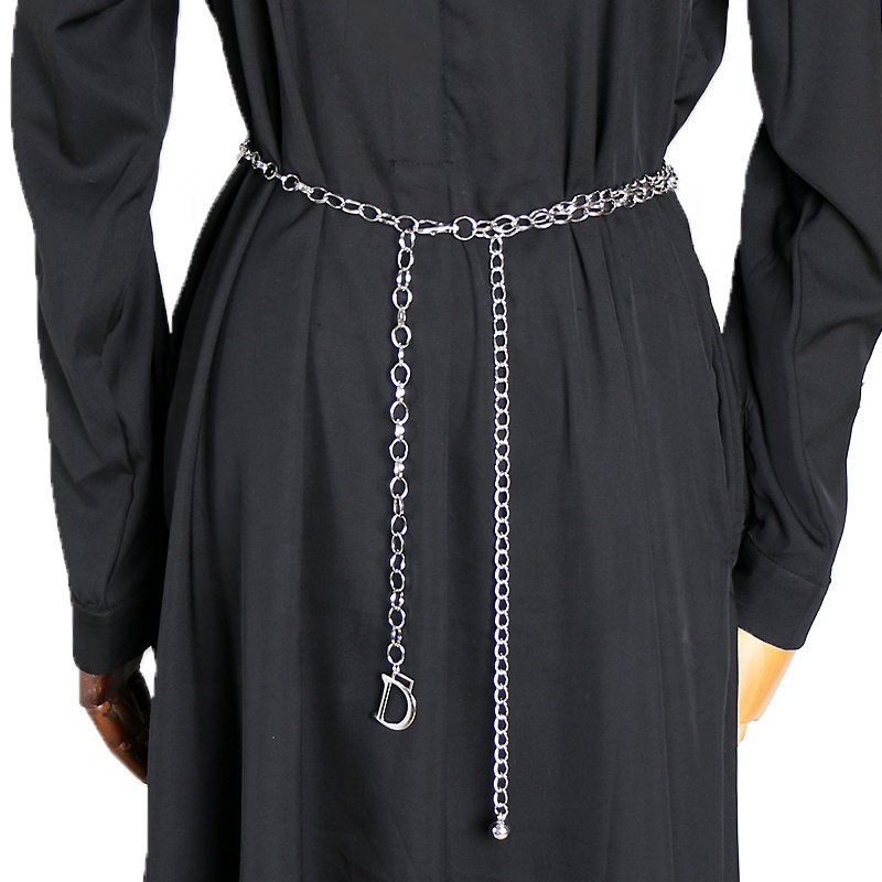 Fashion personality metal waist chain ladies waist accessories decorative chain letters belt