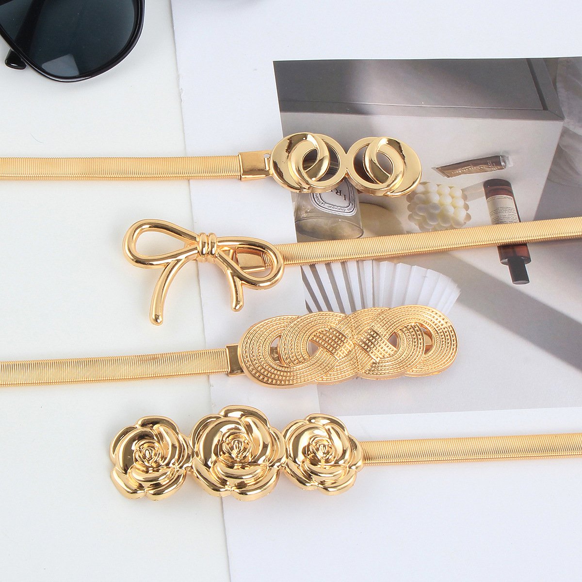 26 Style Gold Chain Belt for Dress Decoration Fashion Metal Spring-design Belt Body Chain