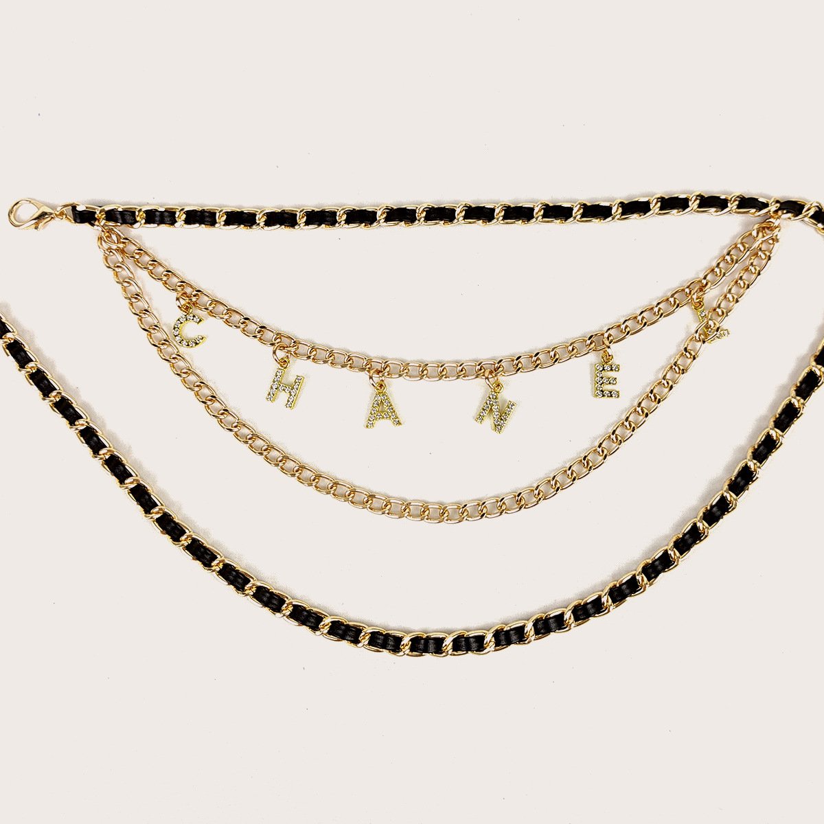 wholesale Three layer waist chain accessories small belt for female letters thin waistband