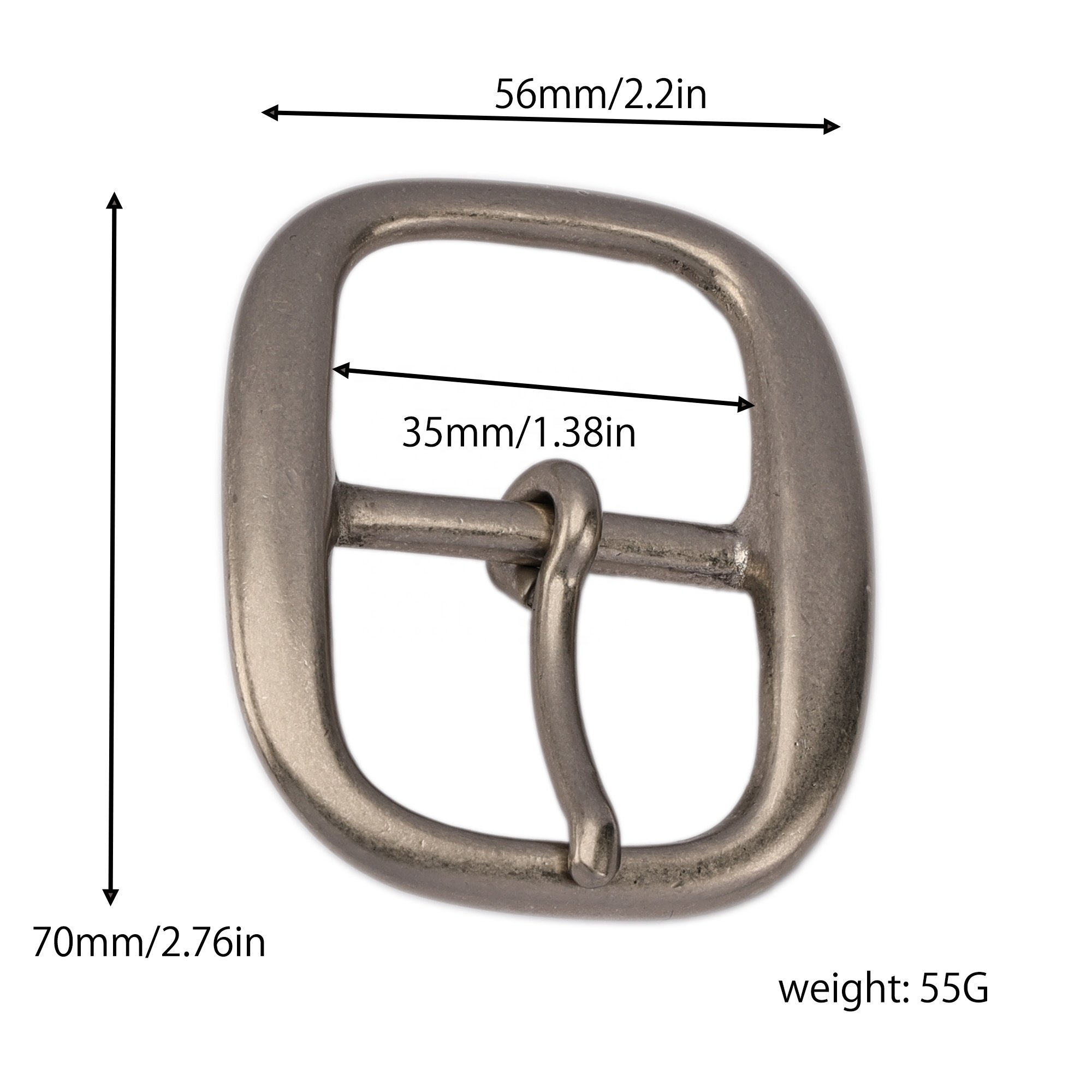 Made in japan Brass Belt Buckle Popular Copper Pin Belt Buckle 35mm nickle For Sale man woman