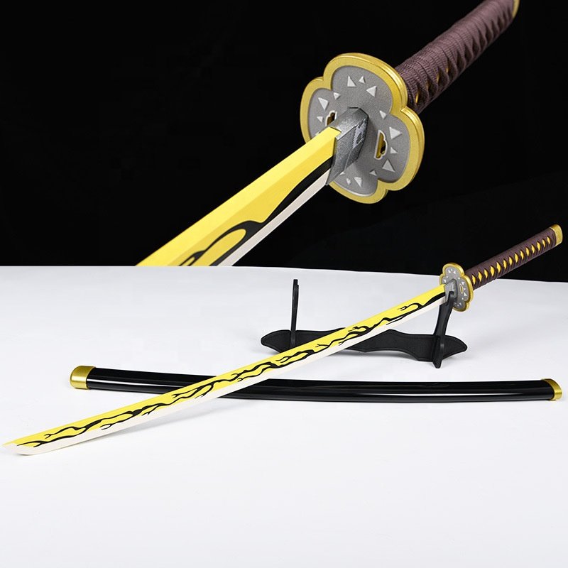 Toy Swords Anime Demon Slayer Cosplay Prop Sanemi Shinazugawa Toy Katana Sword Metal anime sword