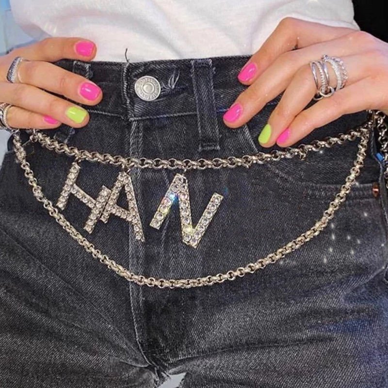 High quality double C letter waist chain designer women's chain belt Versatile Fashion Accessories Waist Chain