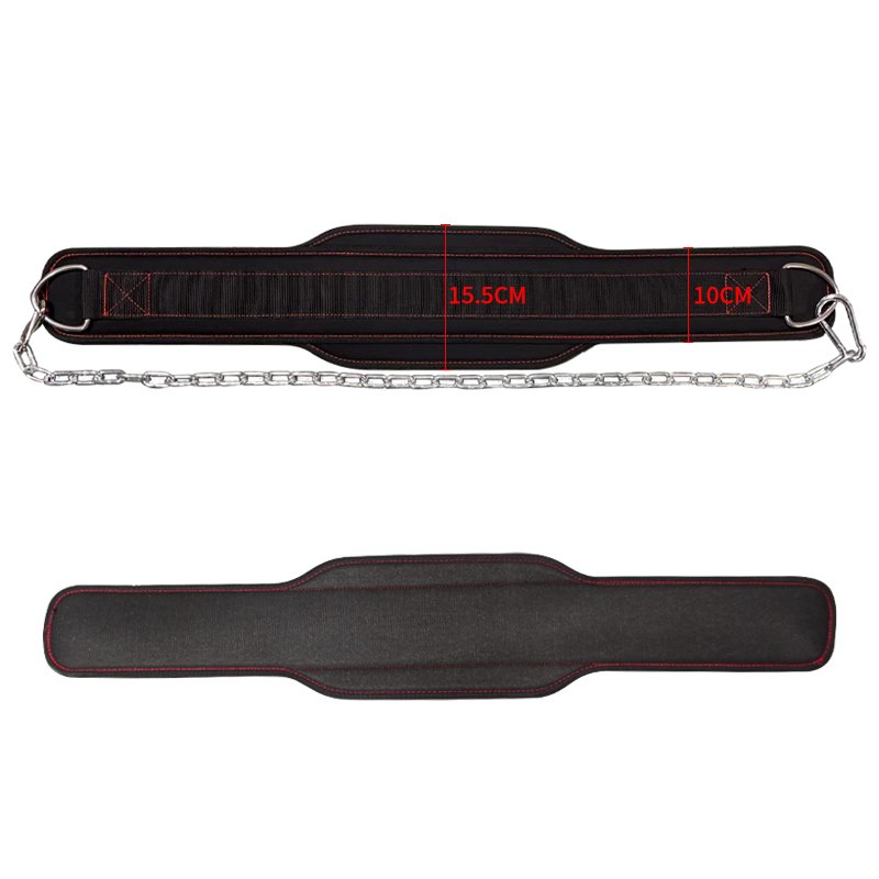 Wholesale EVA & Cotton Dip Belts with Metal Chain Fitness Support Waist for Weight Lifting Protection Function