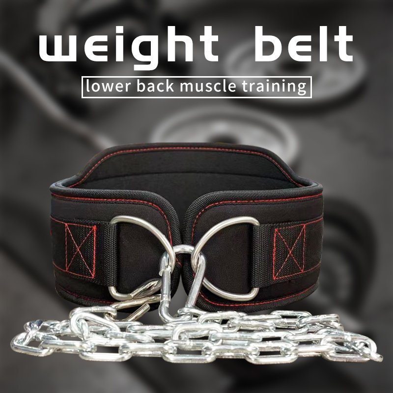 Wholesale EVA & Cotton Dip Belts with Metal Chain Fitness Support Waist for Weight Lifting Protection Function
