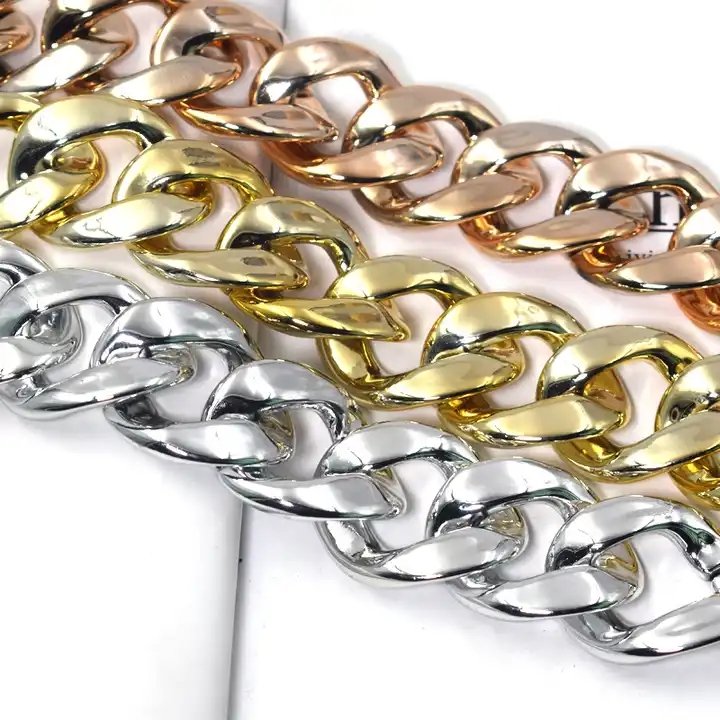 35*40mm ABS plastic acrylic UV electroplating thick chain buckle necklace belt bag jewelry DIY accessories