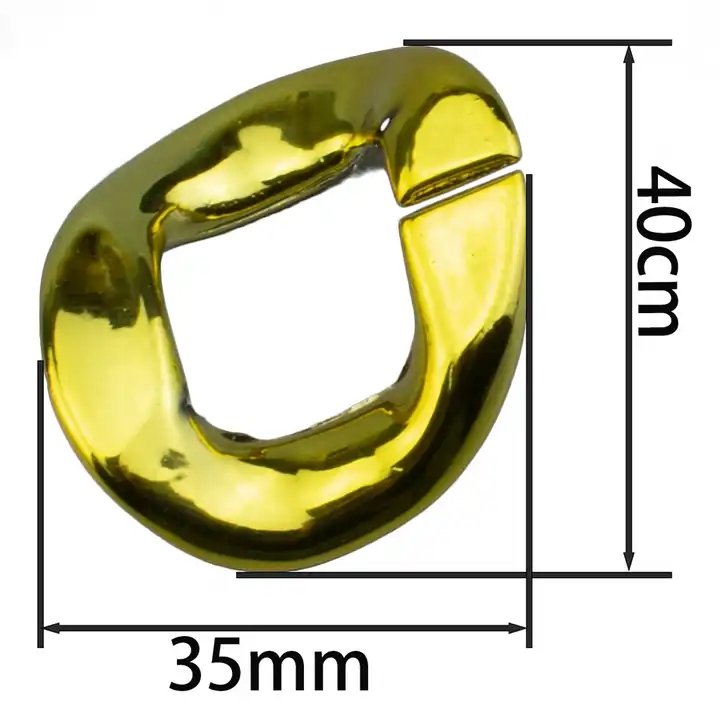 35*40mm ABS plastic acrylic UV electroplating thick chain buckle necklace belt bag jewelry DIY accessories