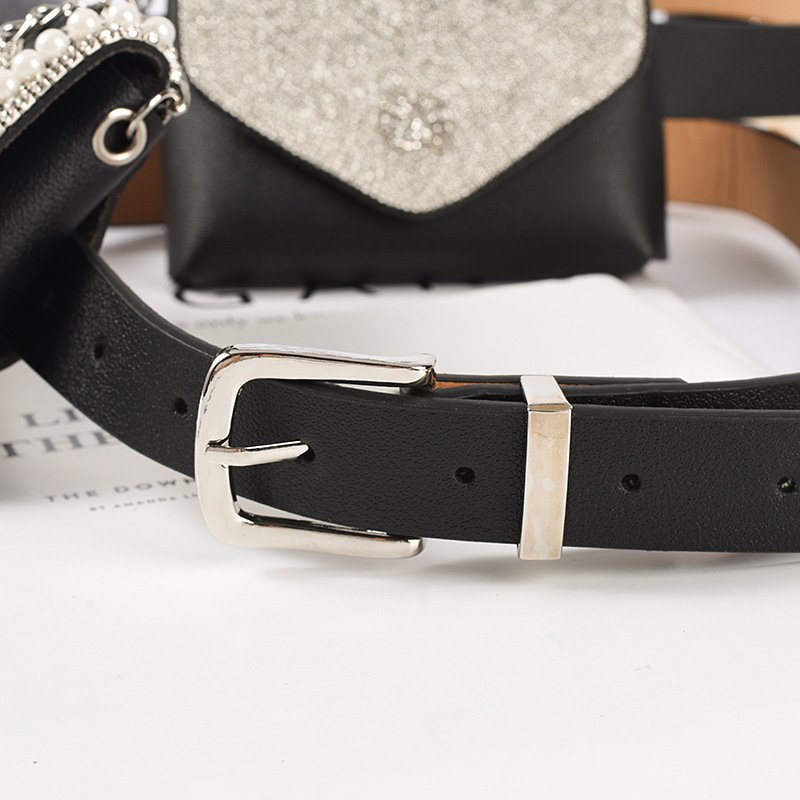 Women's Fashion Leather Fancy Belt Bag Wholesale Trendy Western Waistbands with Belt Bag
