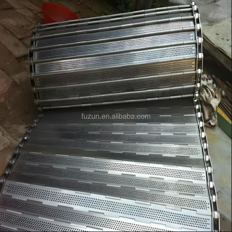 Professional chain plate link conveyor belt with high quality for sale