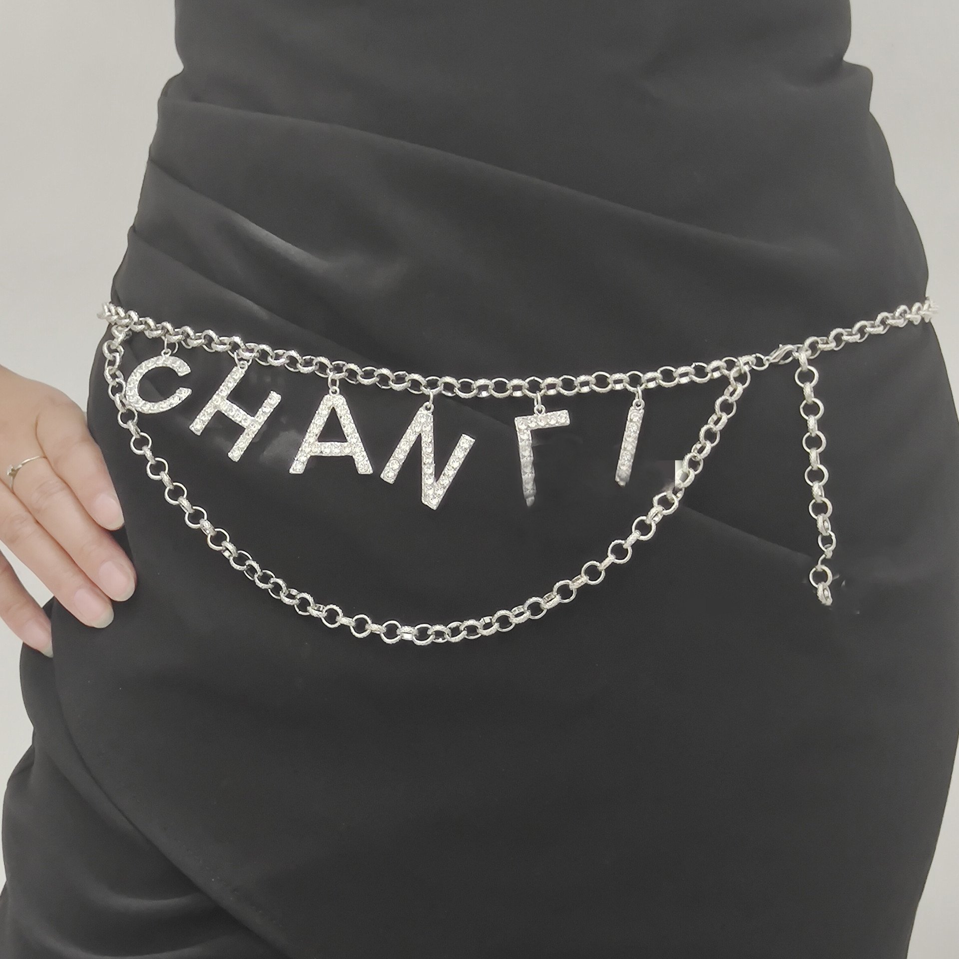 High quality metal ladies dress waist accessories Fashion Designer Chain Belt For Women