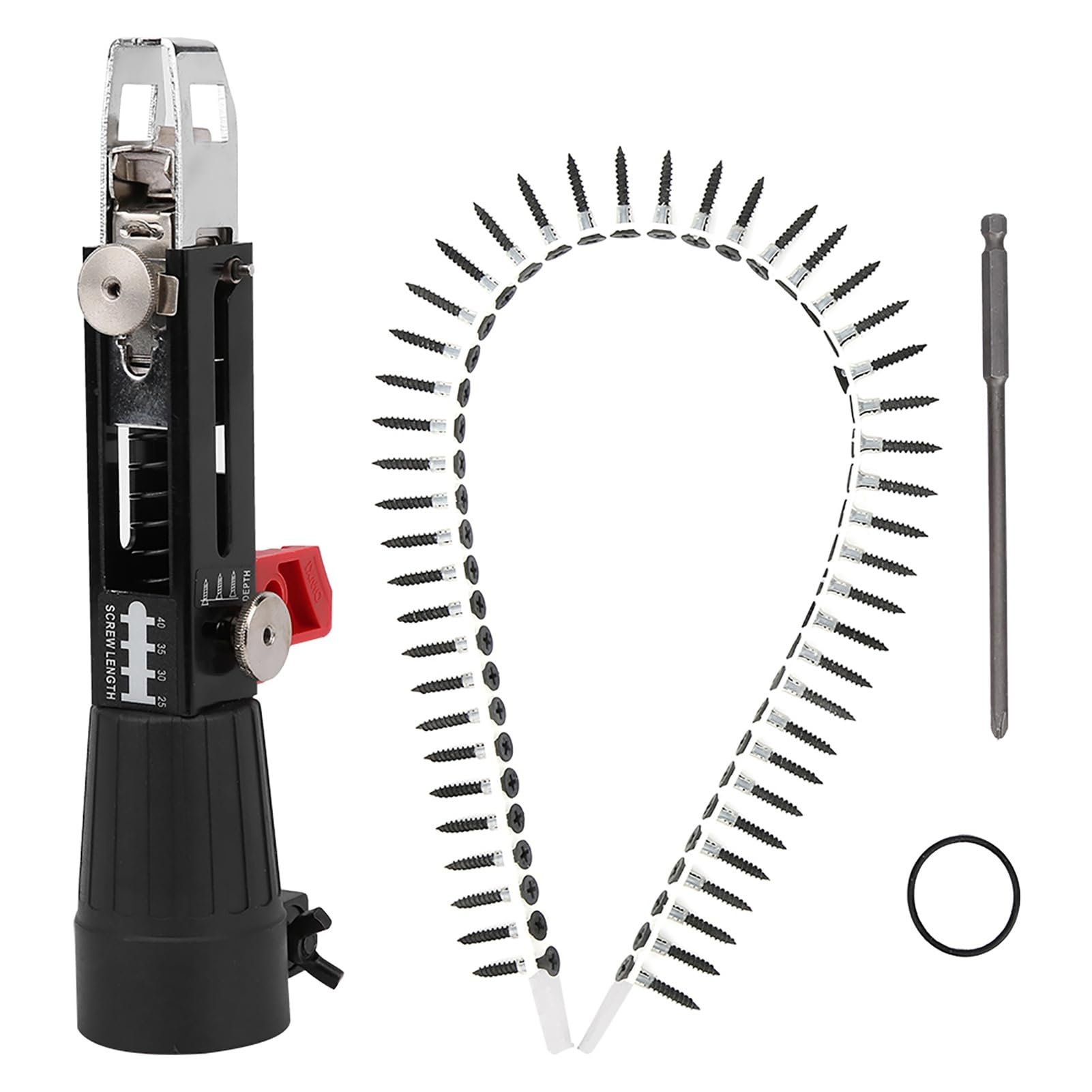 Portable Automatic Decoration Gypsum Board Chain Chain Belt Cordless Screw Gun Nail Head For Wood 1pc
