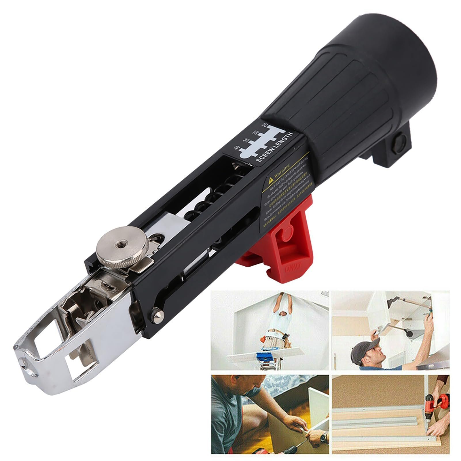 Portable Automatic Decoration Gypsum Board Chain Chain Belt Cordless Screw Gun Nail Head For Wood 1pc