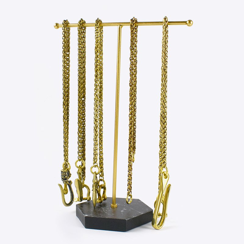 Meetee KY402 Solid Brass U Shape Dragon Hook Diy Hardware Accessories Jeans Wallet Snap Hook Belt Chain