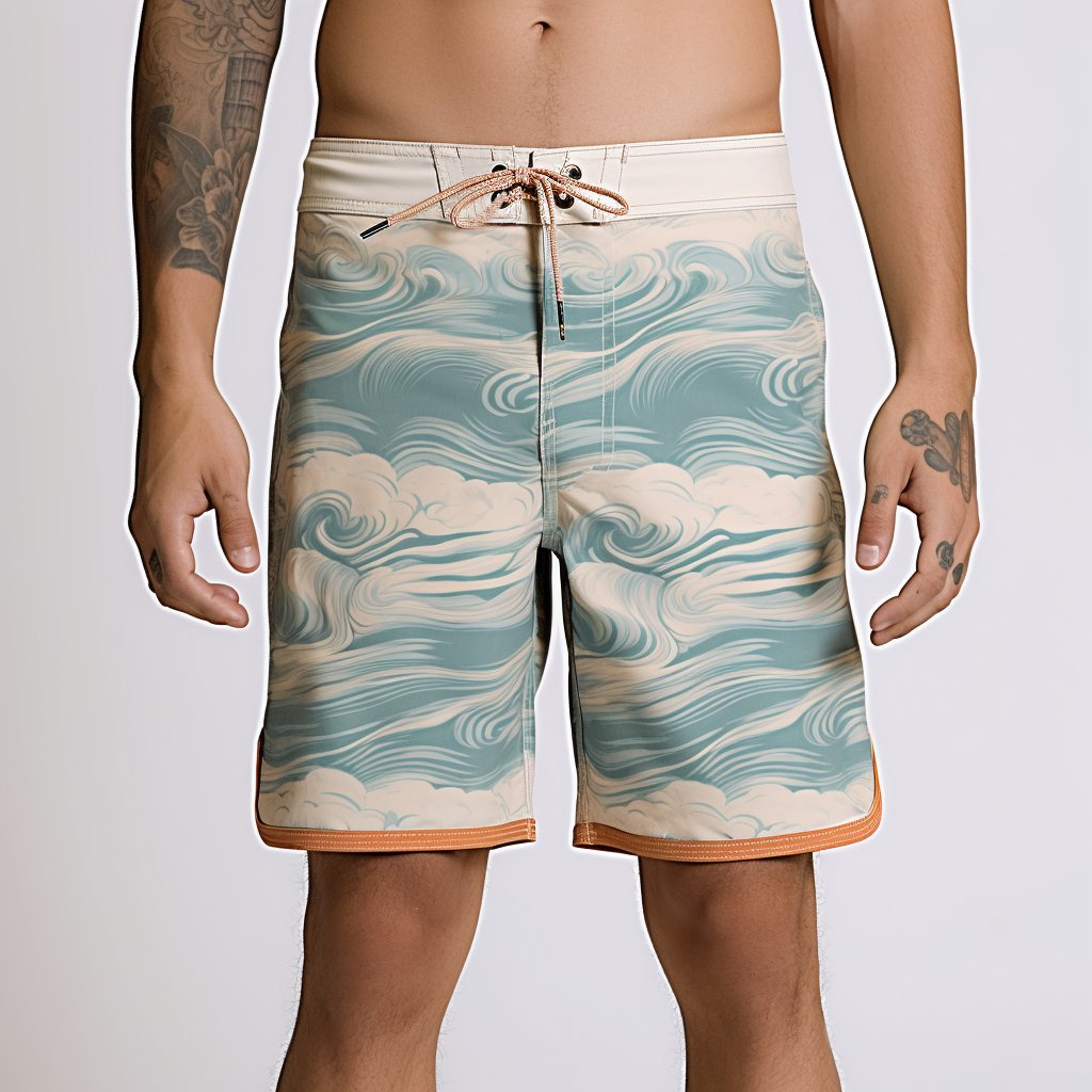 Wholesale Board Shorts 4 Way Stretch 2 In 1 Pockets Surf Shorts Men Swimming Trunks Boardshorts