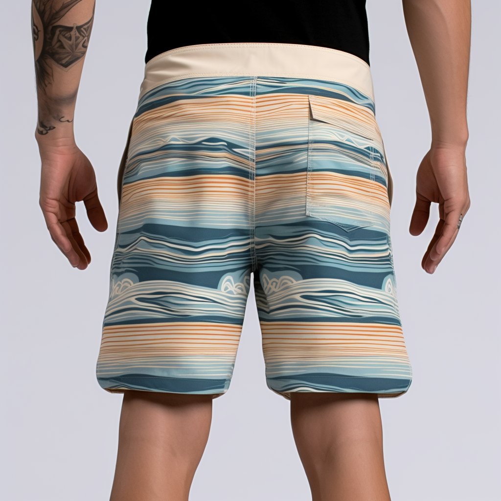 Wholesale Board Shorts 4 Way Stretch 2 In 1 Pockets Surf Shorts Men Swimming Trunks Boardshorts